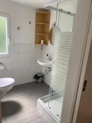 Ein Badezimmer in der Unterkunft Ferienwohnung Retzbachtal