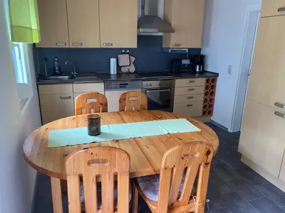 Küche/Küchenzeile in der Unterkunft Ferienwohnung Retzbachtal
