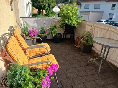 Ein Balkon oder eine Terrasse in der Unterkunft Ferienwohnung Susanna