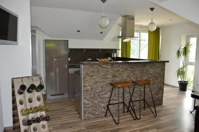 Küche/Küchenzeile in der Unterkunft Ferienwohnung im Sonnenberg