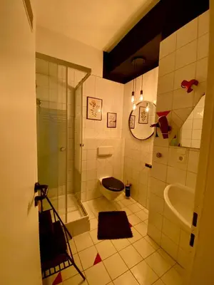 Ein Badezimmer in der Unterkunft Gemütliches Apartment am Rhein 2