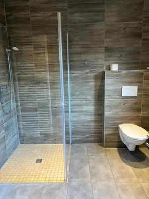 Ein Badezimmer in der Unterkunft Haus Taunusblick