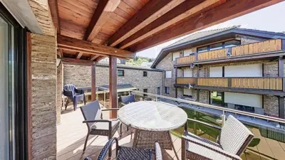 Ein Balkon oder eine Terrasse in der Unterkunft Ferienwohnung Seeblick I