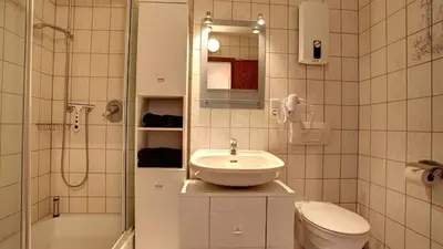 Ein Badezimmer in der Unterkunft Ferienwohnung Seeblick I