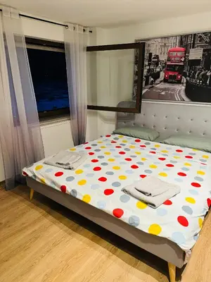 Ein Bett oder Betten in einem Zimmer der Unterkunft Fluss und Ruhe