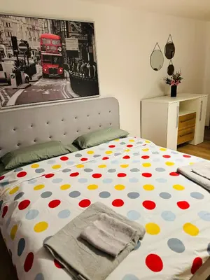 Ein Bett oder Betten in einem Zimmer der Unterkunft Fluss und Ruhe