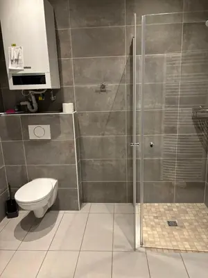 Ein Badezimmer in der Unterkunft Haus Deutsches-Eck