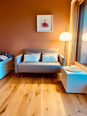 Ein Sitzbereich in der Unterkunft Casa Treveris II