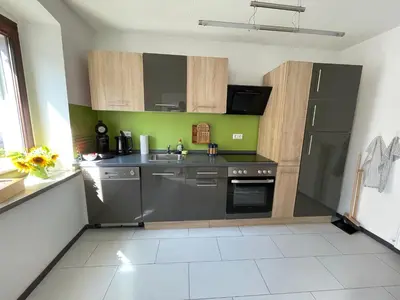 Küche/Küchenzeile in der Unterkunft Kleines Ferienhaus Nähe Bad Kreuznach