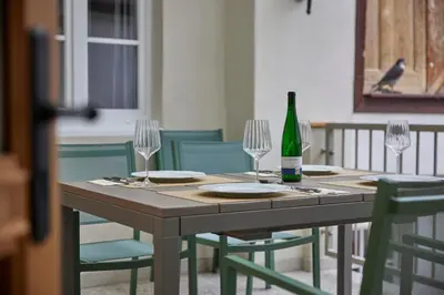 Getränke in der Unterkunft Winzerhaus 1658 - Ferienwohnung und Apartments