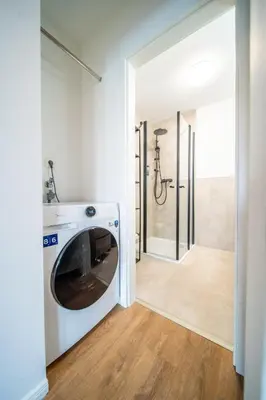 Ein Badezimmer in der Unterkunft Coblenz Suites - Studio Apartments