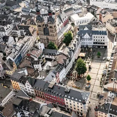 Ein allgemeiner Blick auf Koblenz oder ein Stadtblick von der Ferienwohnung aus