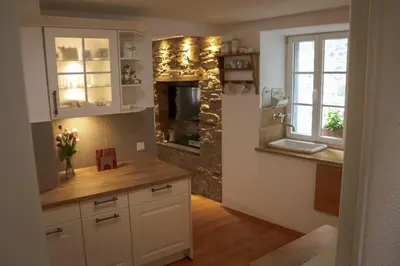 Küche/Küchenzeile in der Unterkunft Ferienhaus in der Ennejass Monreal