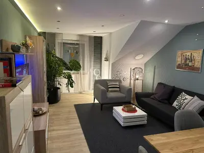 Ein Sitzbereich in der Unterkunft Ferienwohnung AnGa