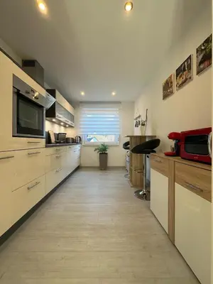 Küche/Küchenzeile in der Unterkunft Ferienwohnung AnGa