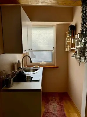 Küche/Küchenzeile in der Unterkunft Residenz zu Caub - Pfalzgrafenstein Appartment