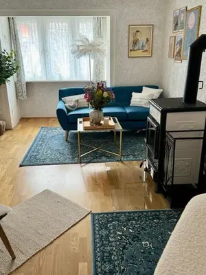 Ein Sitzbereich in der Unterkunft Residenz zu Caub - Rheinblick