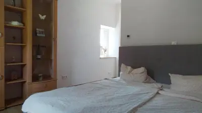 Ein Bett oder Betten in einem Zimmer der Unterkunft Ferienwohnung Hühn