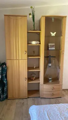 Ein Bett oder Betten in einem Zimmer der Unterkunft Ferienwohnung Hühn