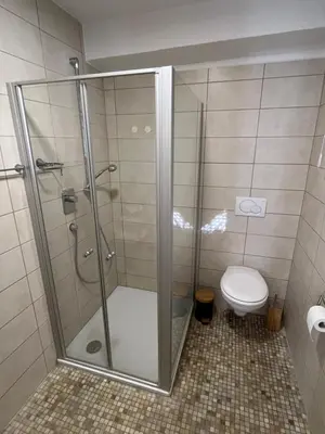 Ein Badezimmer in der Unterkunft Rheintraum Soutterain Wohnung mit Sauna
