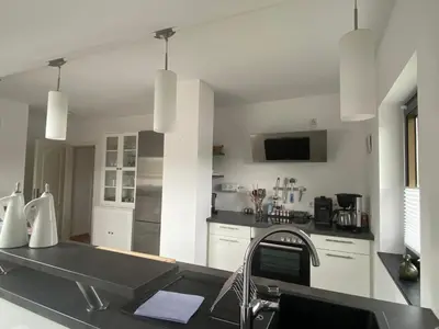 Küche/Küchenzeile in der Unterkunft Ferienwohnung Stähbachtal