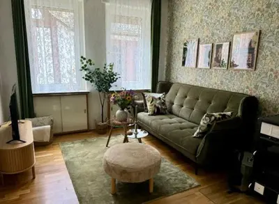 Ein Sitzbereich in der Unterkunft Residenz zu Caub - Rheinromantik