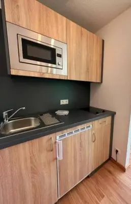 Küche/Küchenzeile in der Unterkunft Apartment mit Balkon am Rhein