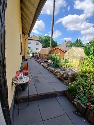 Ein Garten an der Unterkunft Chillkröte