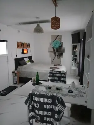 Ein Bett oder Betten in einem Zimmer der Unterkunft Chillkröte