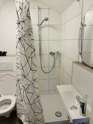 Ein Badezimmer in der Unterkunft Flussnähe Dreierwohnung
