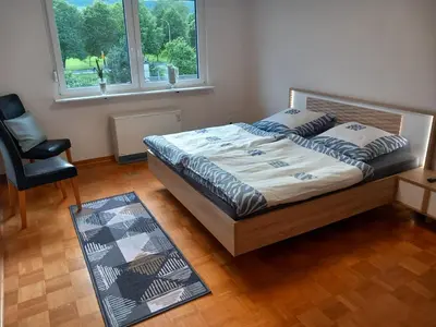 Ein Bett oder Betten in einem Zimmer der Unterkunft Ferienhaus Welches