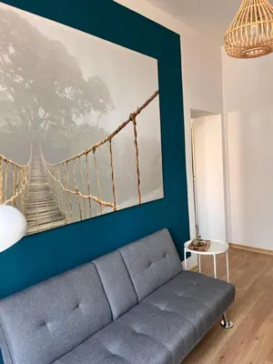 Ein Sitzbereich in der Unterkunft APP5 - place2b - direkt am Rhein