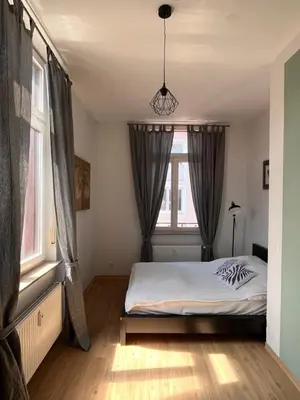 Ein Bett oder Betten in einem Zimmer der Unterkunft APP5 - place2b - direkt am Rhein