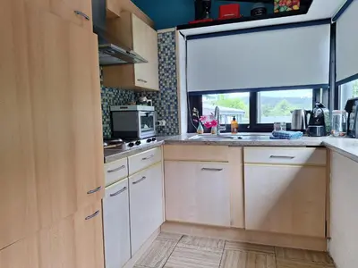 Küche/Küchenzeile in der Unterkunft Ferienhaus Waldidyll