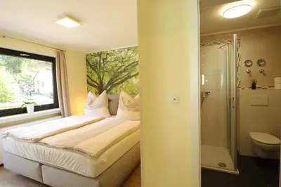 Ein Badezimmer in der Unterkunft Mühlentaler Ferienwohnungen