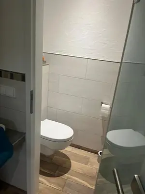 Ein Badezimmer in der Unterkunft Ankerpunkt