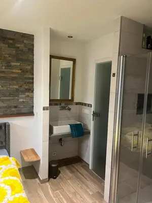 Ein Badezimmer in der Unterkunft Ankerpunkt