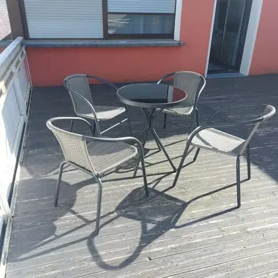 Ein Balkon oder eine Terrasse in der Unterkunft Stilvoll & Wohlfühlfaktor!