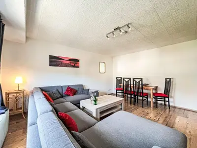 Ein Sitzbereich in der Unterkunft Apartment Holiday Home am Bostalsee-3 by Interhome