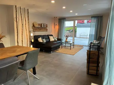 Ein Sitzbereich in der Unterkunft rausZeit - Quartier Pantenburg