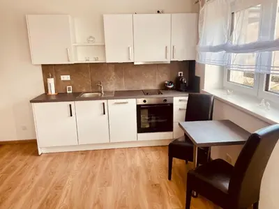 Küche/Küchenzeile in der Unterkunft Ferienwohnung in der Hardt