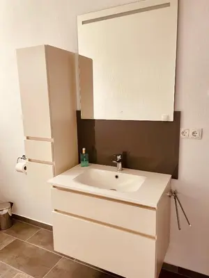 Ein Badezimmer in der Unterkunft Ferienwohnung in der Hardt
