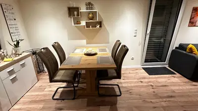 Küche/Küchenzeile in der Unterkunft Ferienwohnung Heideberg