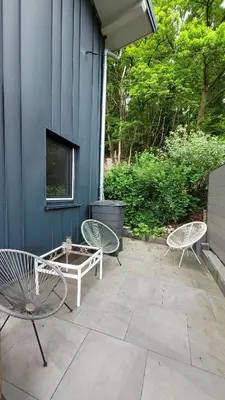 Ein Garten an der Unterkunft Ferienhaus Am Baumwipfel