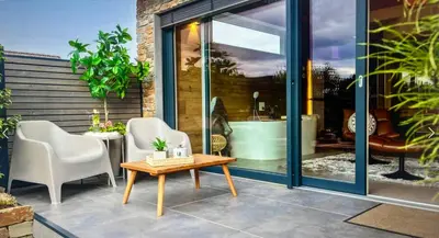 Ein Balkon oder eine Terrasse in der Unterkunft Ferienhaus Casa Deluxe Dockweiler Eifel