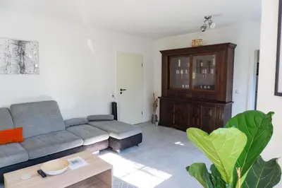 Ein Sitzbereich in der Unterkunft Ferienwohnung Leni