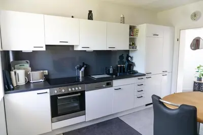Küche/Küchenzeile in der Unterkunft Ferienwohnung Leni