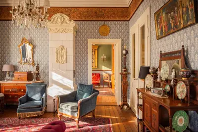 Ein Sitzbereich in der Unterkunft Villa Hartmann B&B