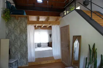 Ein Bett oder Betten in einem Zimmer der Unterkunft Ferienhaus Glücksnest