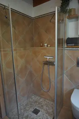 Ein Badezimmer in der Unterkunft Ferienhaus Glücksnest